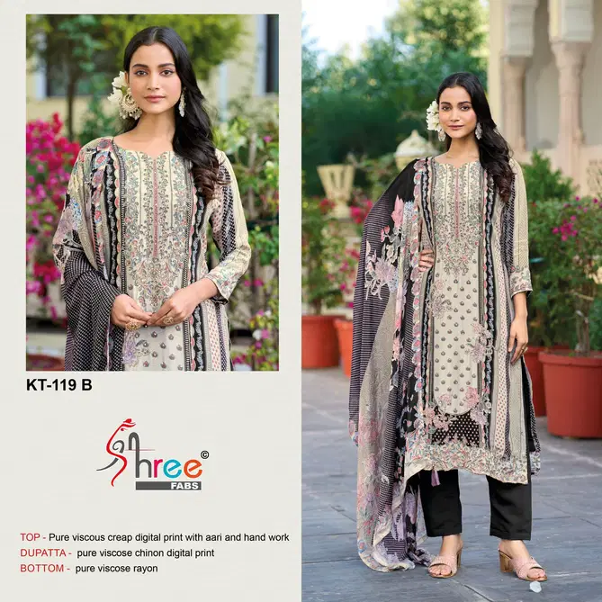 KT 119 By Shree Fabs Creap Silk Pakistani Salwar Suits Surat Wholesale Market